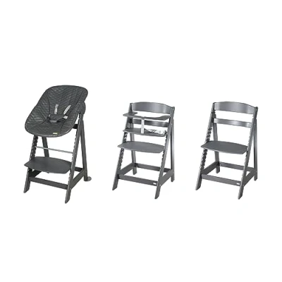 Immagine di roba Seggiolone Evolutivo Born Up 2 in 1 Sdraietta Reclinabile Grafite Trapuntata Fodera Impermeabile Altezza Regolabile Robusto e Resistente Ergonomico dalla Nascita Legno Antracite