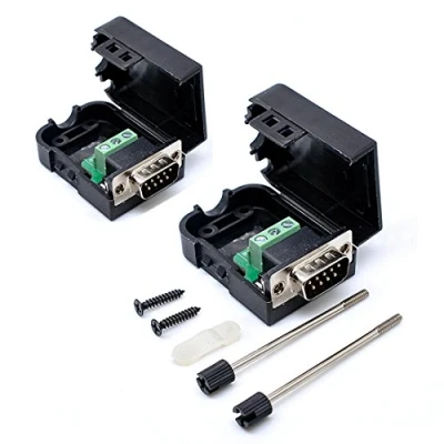 Immagine di Oiyagai 2 Pezzi Adattatore Maschio DB9 G3 9 Pin a Connettore Vite, RS232 Serial RXD TXD GND 235 Terminale