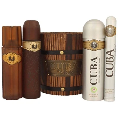 Immagine di Cuba Set regalo da 5 pezzi: Eau de Toilette (100 ml),deodorante (200 ml), After Shave ml),Eau (35 secchiello in legno.