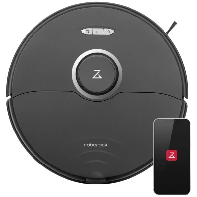 Immagine di Roborock S8 black Robot aspirapolvere e pulitori Nero Compatibile Con Amazon Alexa, Google Home, Comando vocale, funzione di pulizia,