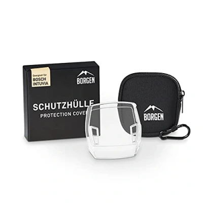 Immagine di Borgen Protezione display Adatta per custodia protettiva Bosch Intuvia Accessorio della bici elettrica 100% trasparente, impermeabile Incl. borsa / in neoprene