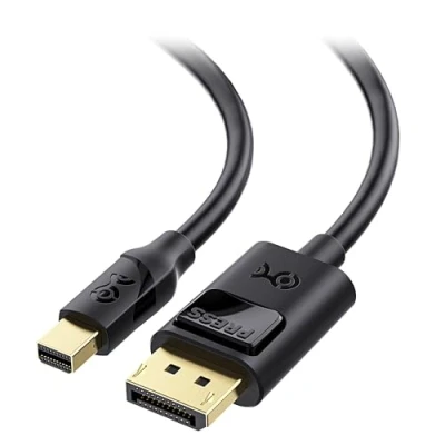 Immagine di Cable Matters Cavo Mini DisplayPort a (Cavo 1.4) con Risoluzione Video 8K 60Hz e HDR in Nero 3m Compatibile Porta Thunderbolt 2