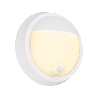 Immagine di BRILONER lampada da parete a LED batteria con rilevatore di movimento, timer 20 sec., esterno, applique faretto 17x7 cm, bianco