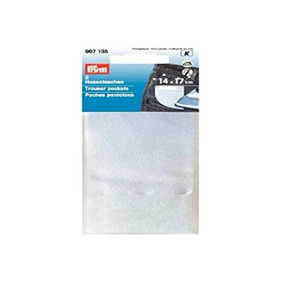 Immagine di Prym Trouser Pockets, White, 14 x 17 cm, weiß, 2 Stück, unità