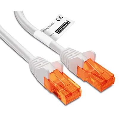 Immagine di mumbi 23504 Cat.5e S/FTP Cavo di Rete Ethernet Patch con connettori RJ 45 1.00m, Bianco