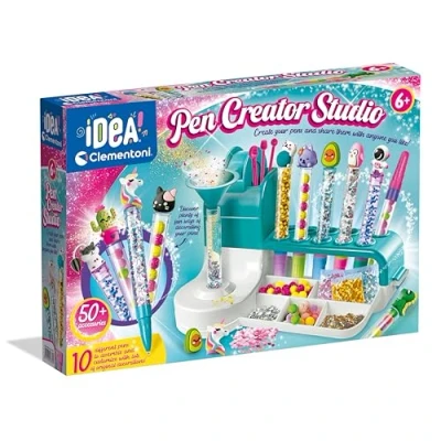 Immagine di Clementoni idea Creator Studio Art and Crafts, regalo per bambine di 6 anni, giocattoli creativi, set penne cancelleria bambini, 18779