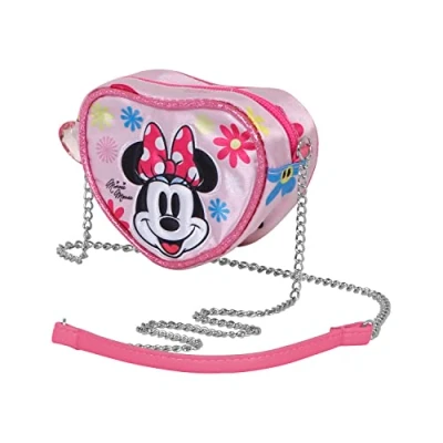 Immagine di Karactermania Minnie Mouse Floral MINI Heart Borsa a tracolla per bambini, Taglia: One Size, Rosa