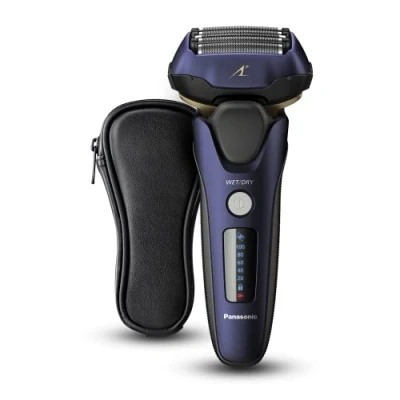 Immagine di Panasonic ES LV67 Rasoio elettrico a 5 lame Wet and Dry per uomo (blu navy e nero) (attacco con spina del Regno Unito 2 pin)