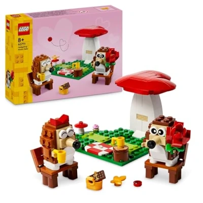 Immagine di LEGO l&#039;Appuntamento Romantico dei Ricci, Giochi Creativi per Bambini e Bambine da 8 Anni in su, con 2 Animali Giocattolo, un Fungo una Base a Forma di Cuore, Idea Regalo Compleanno 40711