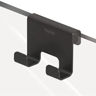 Immagine di Tiger Caddy Gancio Doccia Cubico, Nero, Gomma in Silicone (SR), BxHxT: 7 x 5 3,5 cm