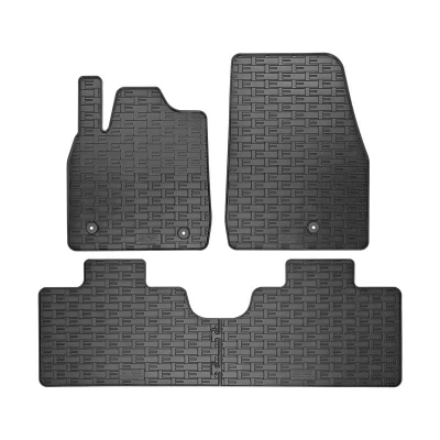 Immagine di AutoStyle CK RFO08 Set tappetino Gomma piena anteriore e posteriore 4 nero
