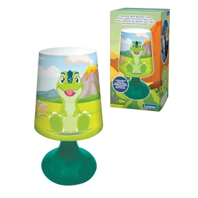 Immagine di Lexibook, Dinosauro, Mini lampada da comodino senza fili e luce notturna, verde, MLT10DINO