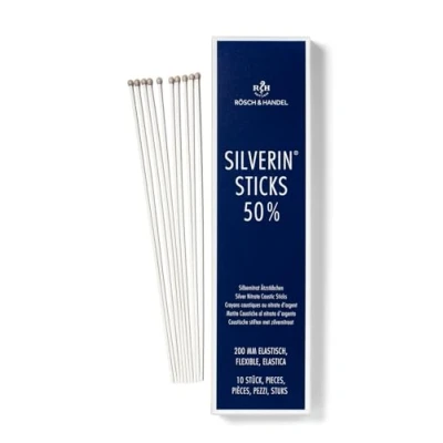 Immagine di Nitrato d&#039;argento 50% 200mm elastico 10 pz. per il trattamento della carne selvatica, di verruche e calli, la cura dello stoma Rösch und Handel