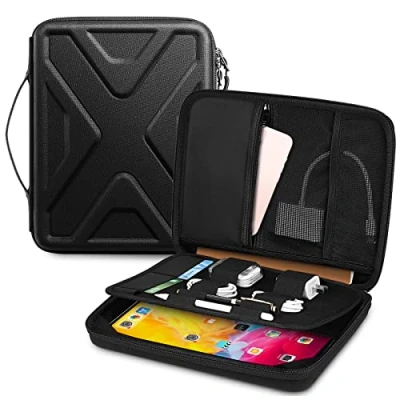 Immagine di SITHON Tablet Borsa per 13&quot; iPad Pro13 M4 &amp; Air 13 M2 2024, 12,9&quot; Pro(6a/5/4a/3a Gen, 2022 2018), 12,4&quot; Surface Laptop Go, Rigida Protettiva Custodia con Organizer Accessori