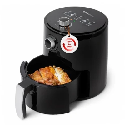 Immagine di Z SwissHome PETIT Friggitrice ad aria 2.5L 1200W Temperatura 80 200C Timer 30 Min Pentola in teflon rimovibile Protezione contro il surriscaldamento Maniglia antiurto e antiscivolo