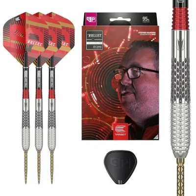 Immagine di Target Darts Stephen Bunting G5 95% Tungsten Dart Set (18G), Freccette a Punta Svizzera in Acciaio Generation 5 Player Edition con Swiss Point, di Professionali
