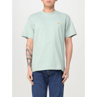 Immagine di Carhartt WIP Chase Tshirt basic, Uomo, Taglia: XS, Silver pine/gold