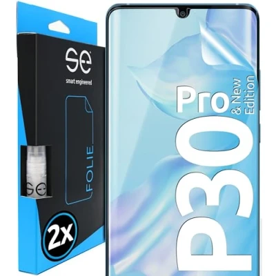 Immagine di smart engineered 3D Pellicola Protettiva per schermo Huawei P30 Pro [2 pezzi Transparente, Case friendly, qualità dell&#039;immagine full HD,Pellicola TPU