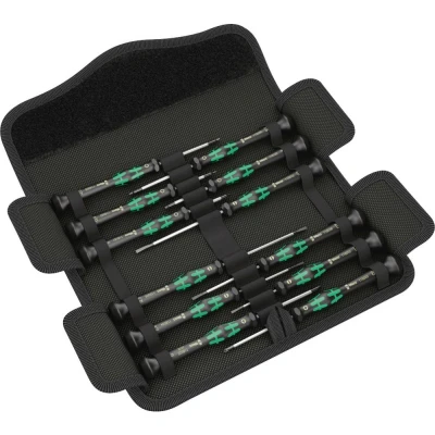 Immagine di Wera K Micro Set/12 SB 1 Elettronica e meccanica di precisione Kit cacciaviti 12 parti Taglio, Croce Phillips, TORX interno, Brugola interna
