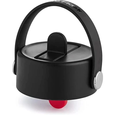 Immagine di Hydro Flask Wide Mouth Flex Straw Cap Black Accessori per bottiglie d&#039;acqua
