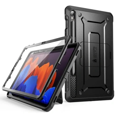 Immagine di SUPCASE Cover per Samsung Galaxy Tab S9 FE 10,9 pollici (versione 2023), con Pellicola Schermo Integrata, Cavalletto e Supporto Penna, Custodia Protettiva Robusta Tutto il Corpo (Nero)