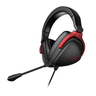 Immagine di Asus Delta S Core Gaming Cuffie Over Ear via cavo 7,1 Surround Nero Muto, pieghevole