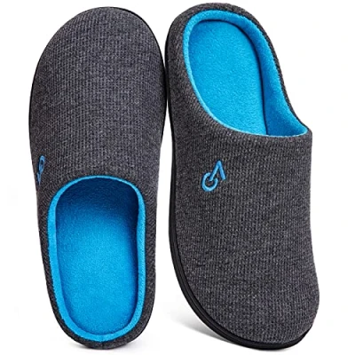 Immagine di VeraCosy Bicolore Pantofole da Uomo in Memory Foam Grigio,46 47 EU