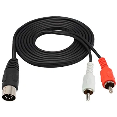Immagine di zdyCGTime 2RCA da a 7 Pin Maschio Prolunga,Cavo MIDI DIN Cavo Audio,Compatibile con Bang &amp; Olufsen B O, Naim, Quad. Sistema stereo. (1,5 M / 4,8 Piede)