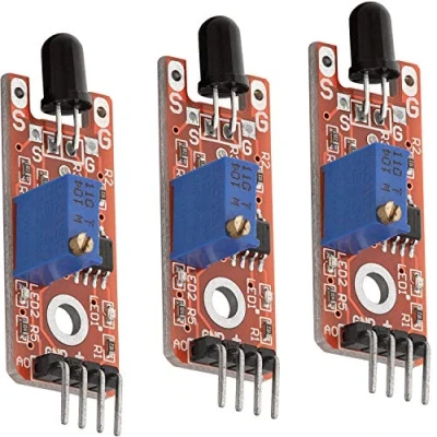 Immagine di AZDelivery 3 x Sensore di Fiamma KY 026 Modulo Rilevatore Incendio compatibile con Arduino incluso un E Book!