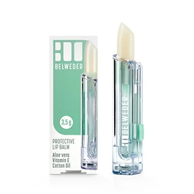 Immagine di BELWEDER Balsamo Labbra Protettivo con Aloe vera, Vitamina E, Olio di Semi Cotone Protezione, Idratazione e Rigenerazione delle Trasparente Stick 3,5 g