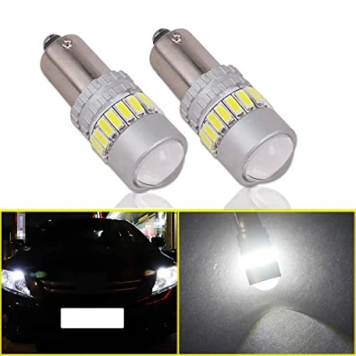 Immagine di Eseastar BAY9S H21W Lampadine LED bianche 6000 K 12 V 24 21 SMD4014 Canbus senza errori con proiettore per luci di posizione auto luce interna backup