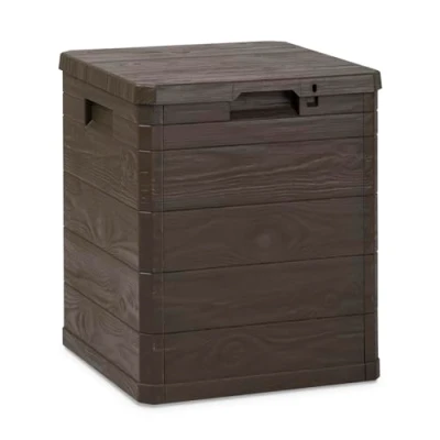 Immagine di Toomax Multibox baule Woody&#039;s da 90 litri, contenitore esterni, colore Marrone, dimensioni cm 42,5x44x50h.