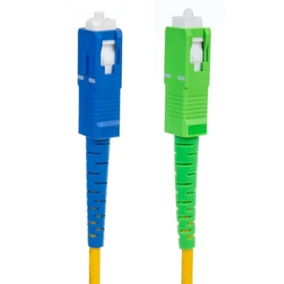 Immagine di Maclean Cavo patchcord in fibra ottica, SC/APC SC/UPC SM 9/125 LSZH, monomodale, simplex, G657A2, MCTV (15m)