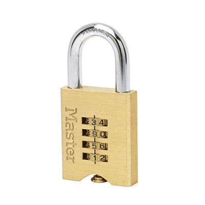 Immagine di Master Lock 651EURD Lucchetto con Combinazione in Ottone, Oro, 10 x 5.1 1.3 cm