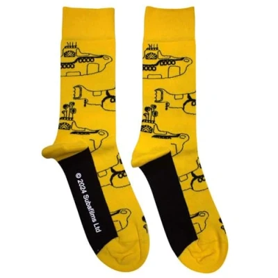 Immagine di Rock Off officially licensed products The Beatles Yellow Submarine Sub Outline Repeat Ankle Calzini Size One