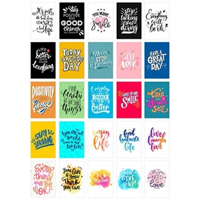 Immagine di Edition Seidel Set di 25 cartoline vita e momenti con detti regalo idea decorazione, amore, amicizia, vita, motivazione, biglietti d&#039;auguri foto immagini divertenti