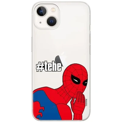 Immagine di ERT GROUP custodia per cellulare Iphone 13 originale e con licenza ufficiale Marvel, modello Spider Man 028 adattato in modo ottimale alla forma dello smartphone, parzialmente trasparente