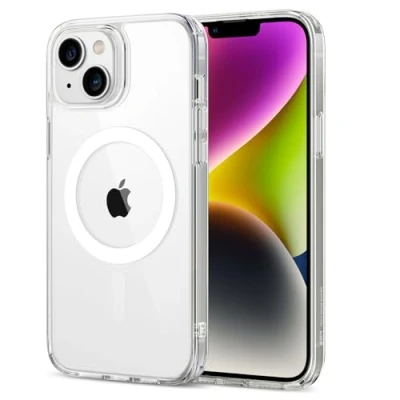 Immagine di ESR Cover Magnetica per iPhone 14 Plus, Compatibile con Magsafe, Custodia Trasparente HaloLock, Protezione antiurto di livello militare, Retro resistente ai graffi,