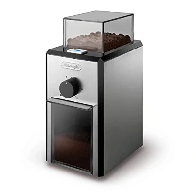 Immagine di Macinacaffè professionale De&#039;Longhi KG89 KG 89 per un massimo di 12 tazze, custodia in plastica, argento, 110 watt
