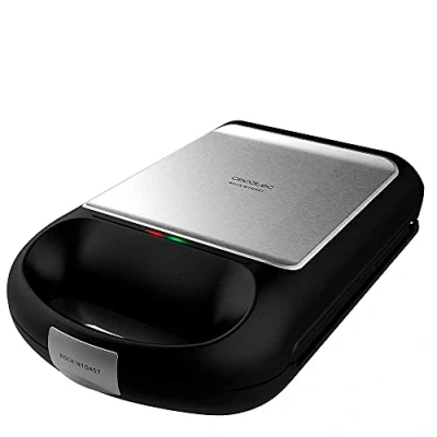 Immagine di Cecotec Rock&#039;nToast Family Sandwich maker, 1500 W, può contenere 4 panini, rivestimento antiaderente, riscaldamento rapido e persino tostatura, acciaio inossidabile