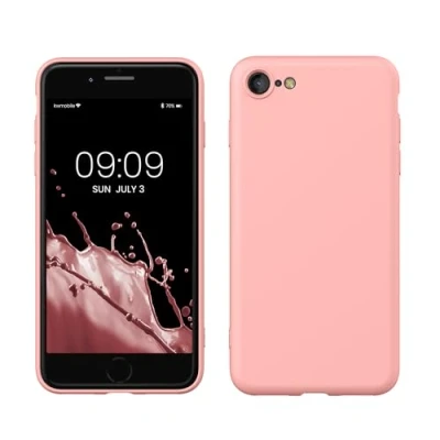 Immagine di kwmobile Custodia Compatibile con Apple iPhone SE (2022) / (2020) 8 7 Cover Back Case per Smartphone in Silicone TPU Protezione Gommata rosa opaco