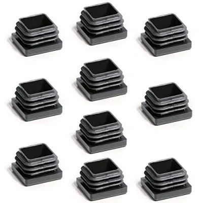 Immagine di Enkotrade 10 tappi a lamelle per tubi quadri, in polietilene di alta qualità, terminali sezione quadra, 18 x mm