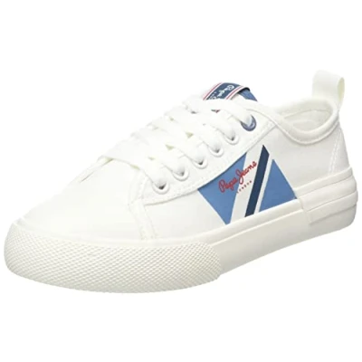 Immagine di Pepe Jeans Allen Flag Color B, Scarpa da ginnastica Bambini e ragazzi, Bianco, 33 EU