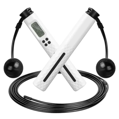 Immagine di AiQInu Corda per Saltare Professionale, Senza Filo, Jump Rope con Timer, Salto Regolabile