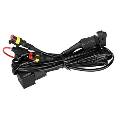 Immagine di Cablaggio Fendinebbia con Interruttore 12V 40A Kit Cavi Auto On Off per Barra LED Moto