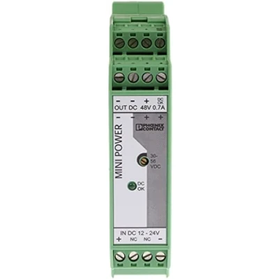 Immagine di Phoenix Contact MINI PS 12 24DC/48DC/0.7 Alimentatore per guida DIN 48 V/DC 0.7 A Num. uscite:1 x Contenuto 1 pz.