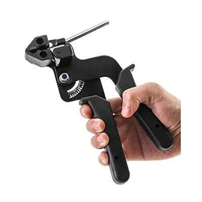 Immagine di QWORK® Pistola per fascette, strumento fascette in Acciaio inossidabile, bloccare e tagliare Cravatte Inossidabile