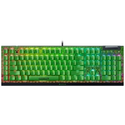 Immagine di Razer BlackWidow V4 X Minecraft Edition Tastiera da gioco meccanica Chroma RGB (interruttori meccanici verde, 6 tasti macro dedicati, copritasti in ABS Doubleshot) Layout USA