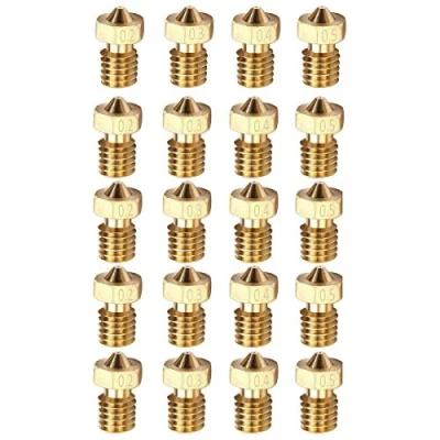 Immagine di DollaTek 20 PZ M6 3.0mm Stampante 3D 0.2mm 0.3mm 0.4mm 0.5mm Estrusore Testina di stampa ugello in ottone per Makerbot (5 pezzi/ogni dimensione)