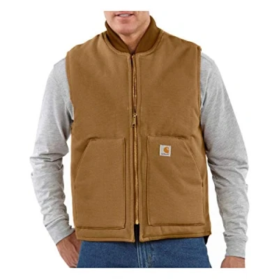 Immagine di Carhartt Gilet Imbottito, Collo A Costine, Vestibilità Comoda, In Tela Firm Duck, Uomo, Marrone (Carhartt), XXL
